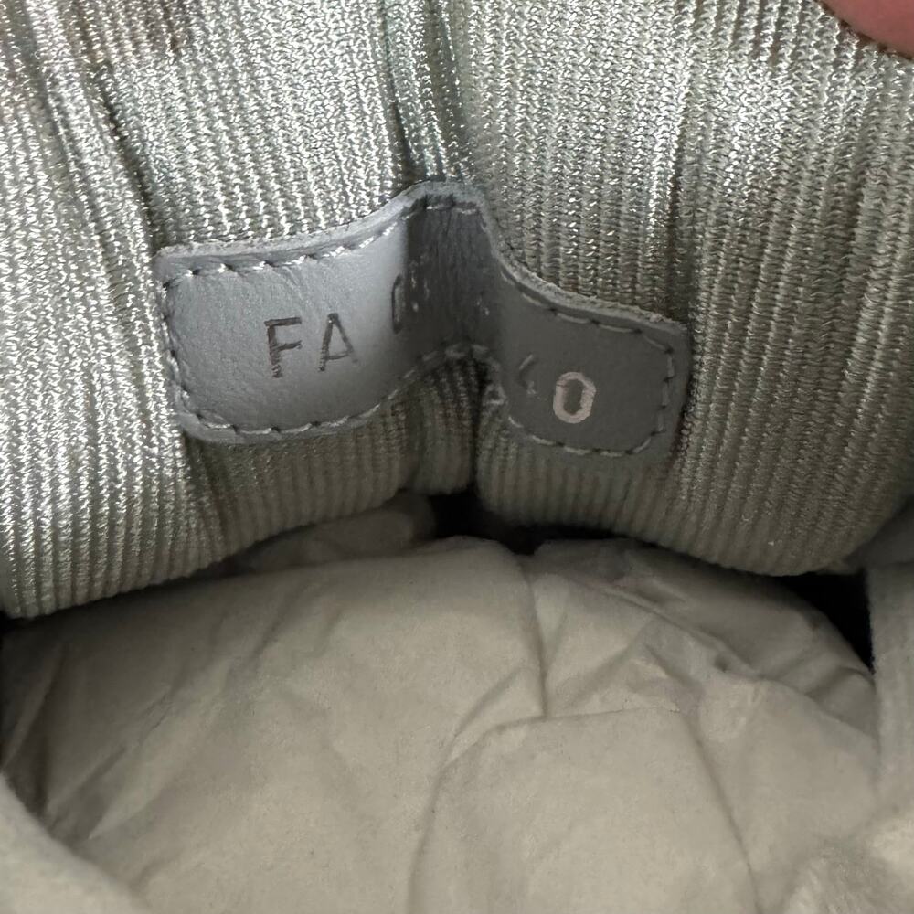 DIOR B27 High Top White Gray Monogram Strap Sneakers 40 NEW Lace up Leather Logo - Picture 5 of 7